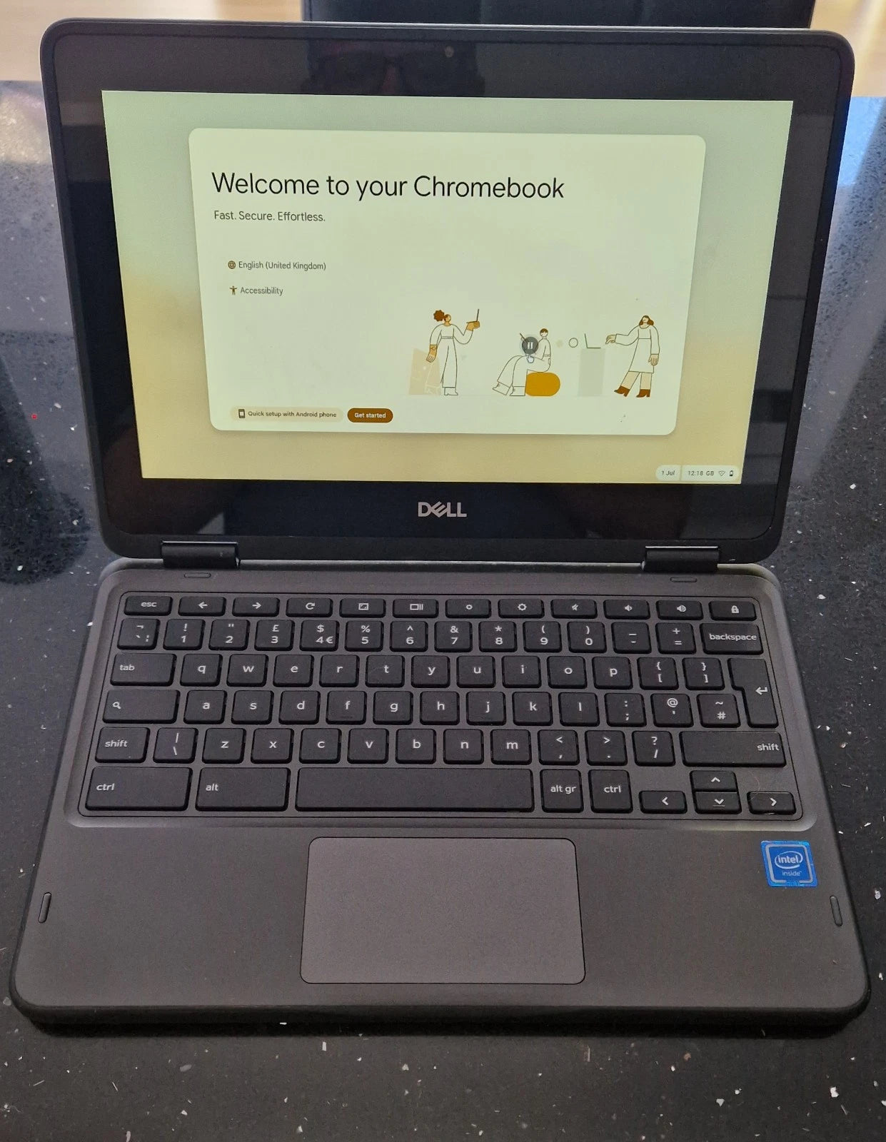 Dell 3100 Chromebook Touchscreen 360 2 in 1 Laptop - 4GB DDR4 RAM and 32GB SSD - Play Store Supported - Free Bag, Free Charger, and Free Delivery All over UAE